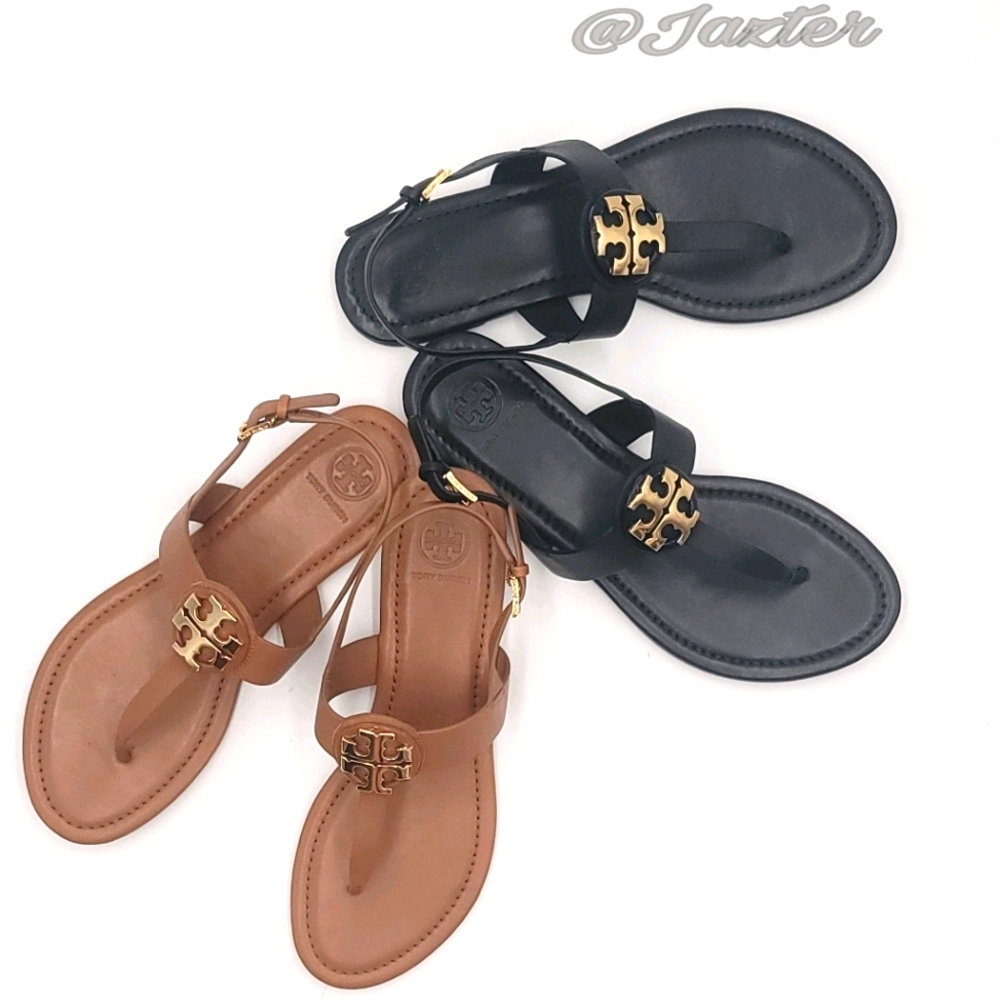 Tory Burch Claire Flat Thong (BLACK)Sandal - Picture 2 of 12